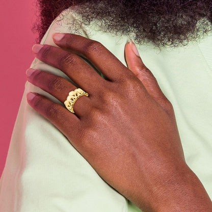 14k Yellow Gold Polished Elephant Ring