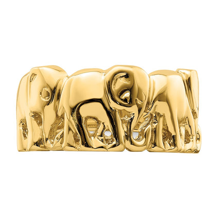 14k Yellow Gold Polished Elephant Ring