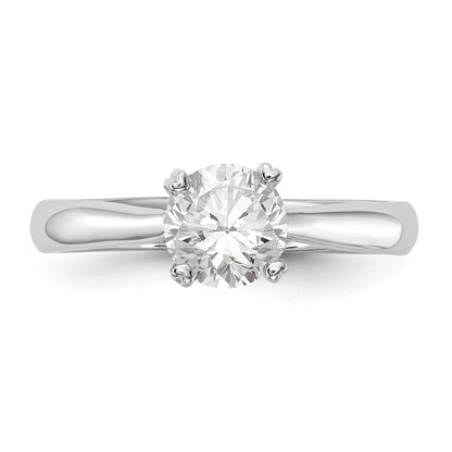 2.00ct. CZ Solid Real 14k White Gold Round Solitaire Engagement Ring Engagement Polished