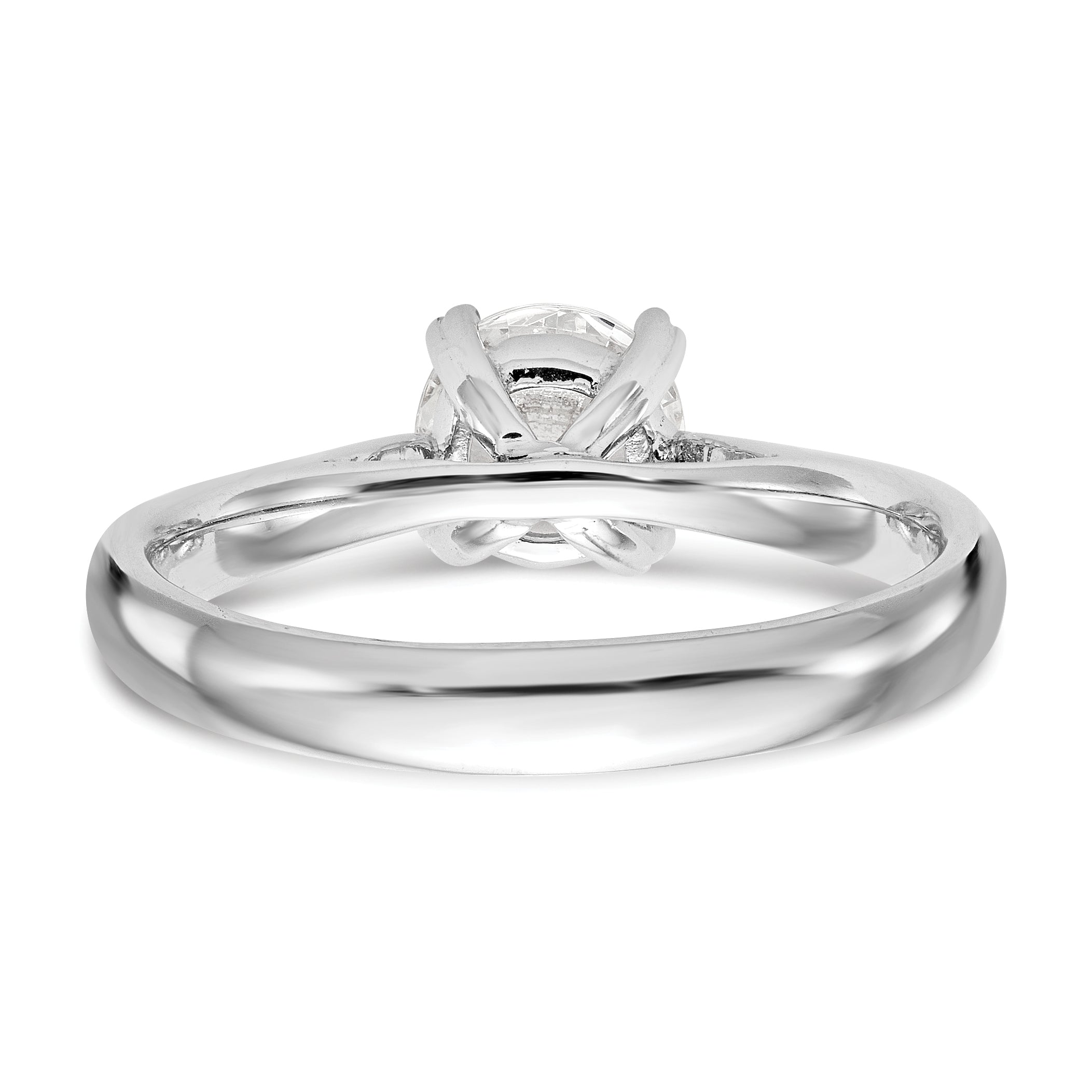 1.50ct. CZ Solid Real 14k White Gold Round Solitaire Engagement Ring Engagement Polished