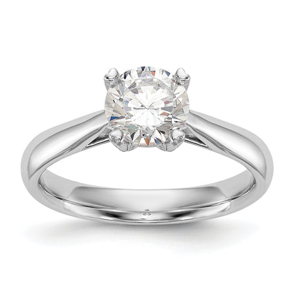 1.25ct. CZ Solid Real 14k White Gold Round Solitaire Engagement Ring Engagement Polished