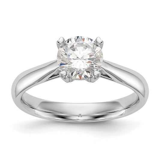 1.50ct. CZ Solid Real 14k White Gold Round Solitaire Engagement Ring Engagement Polished