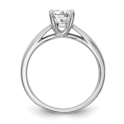 0.50ct. CZ Solid Real 14k White Gold Solitaire Engagement Ring