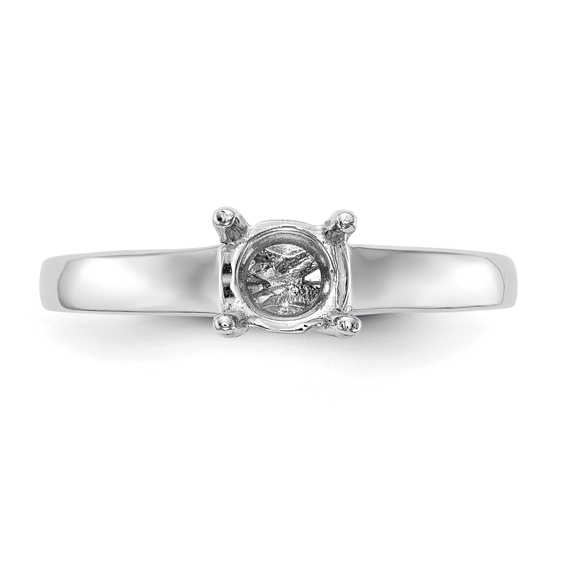 1.00ct. CZ Solid Real 14k White Gold Solitaire Engagement Ring