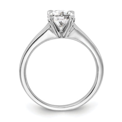 0.33ct. CZ Solid Real 14k White Gold Solitaire Engagement Ring