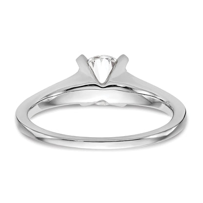 0.33ct. CZ Solid Real 14k White Gold Solitaire Engagement Ring