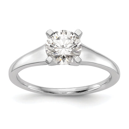 0.75ct. CZ Solid Real 14k White Gold Solitaire Engagement Ring
