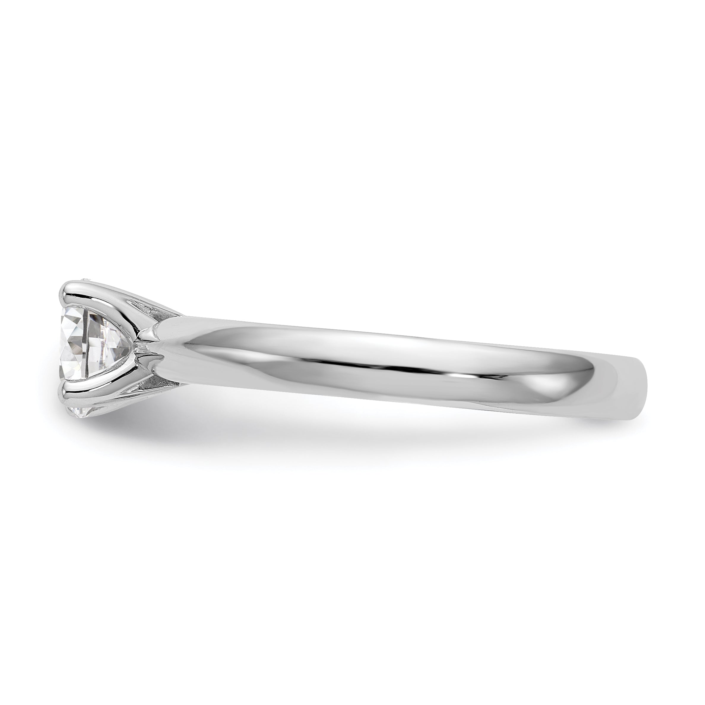 1.25ct. CZ Solid Real 14k White Gold Solitaire Engagement Ring