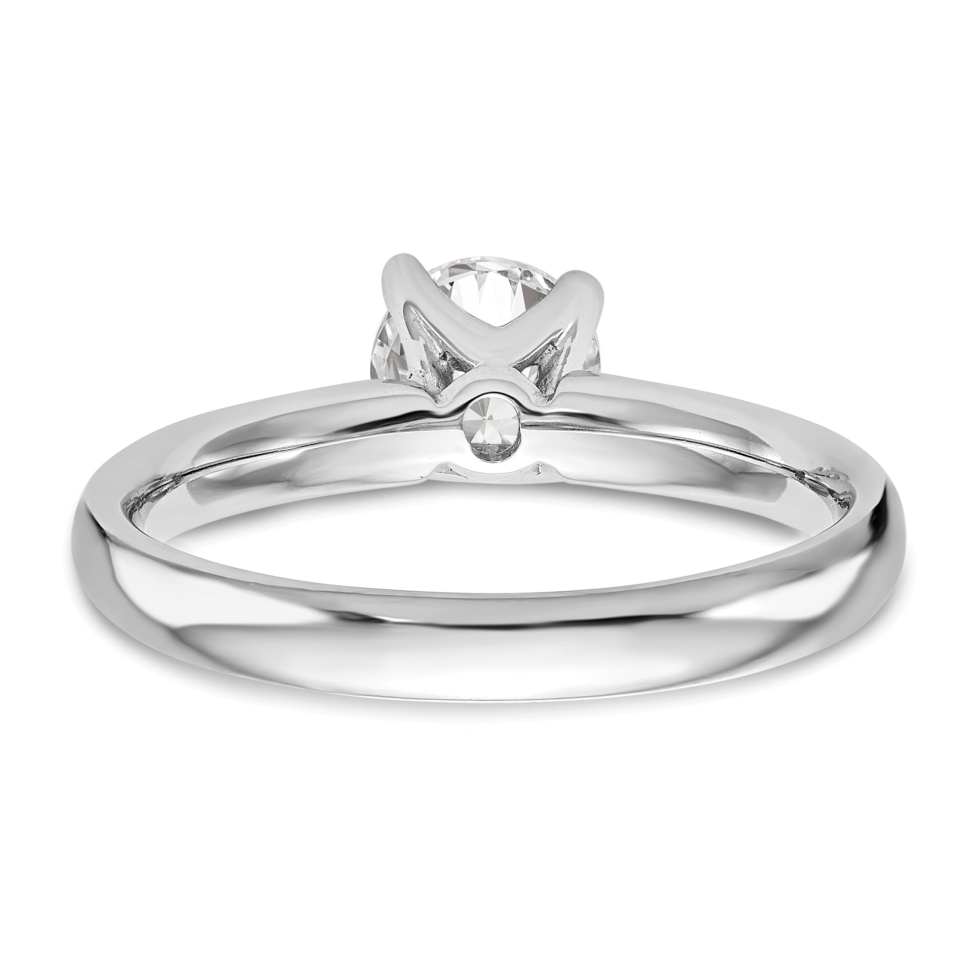 0.75ct. CZ Solid Real 14k White Gold Solitaire Engagement Ring