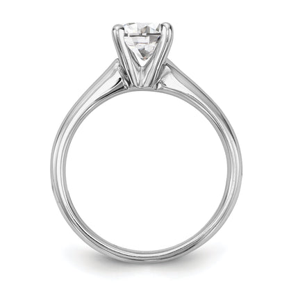 1.00ct. CZ Solid Real 14k White Gold Solitaire Engagement Ring