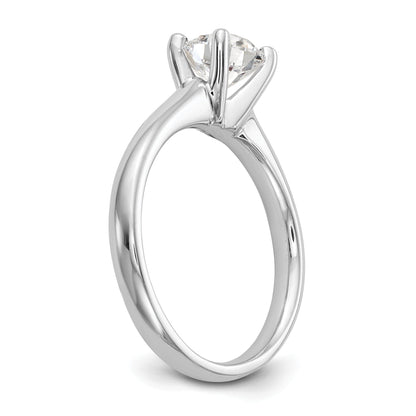 0.50ct. CZ Solid Real 14k White Gold Solitaire Engagement Ring