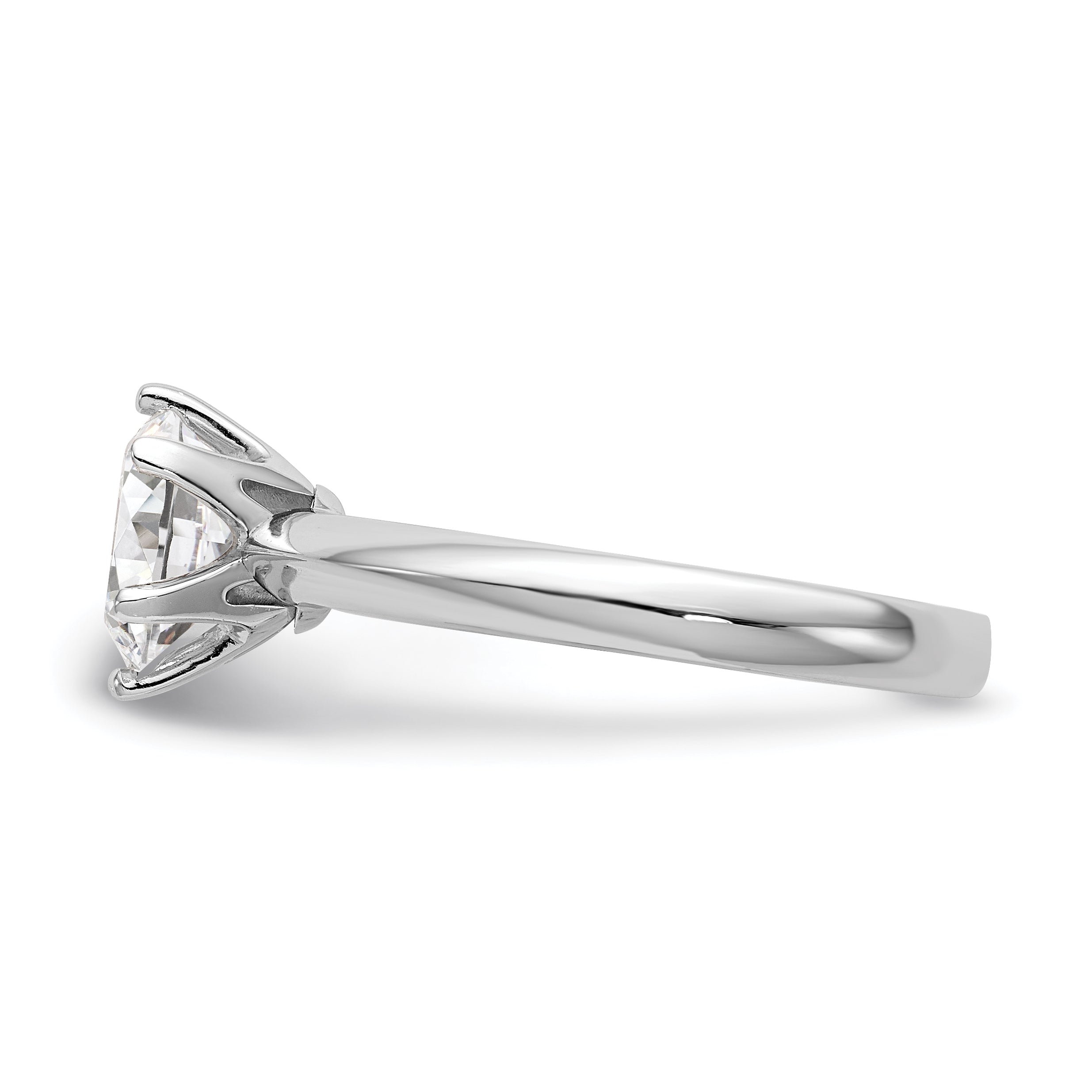 2.00ct. CZ Solid Real 14k White Gold Solitaire Engagement Ring