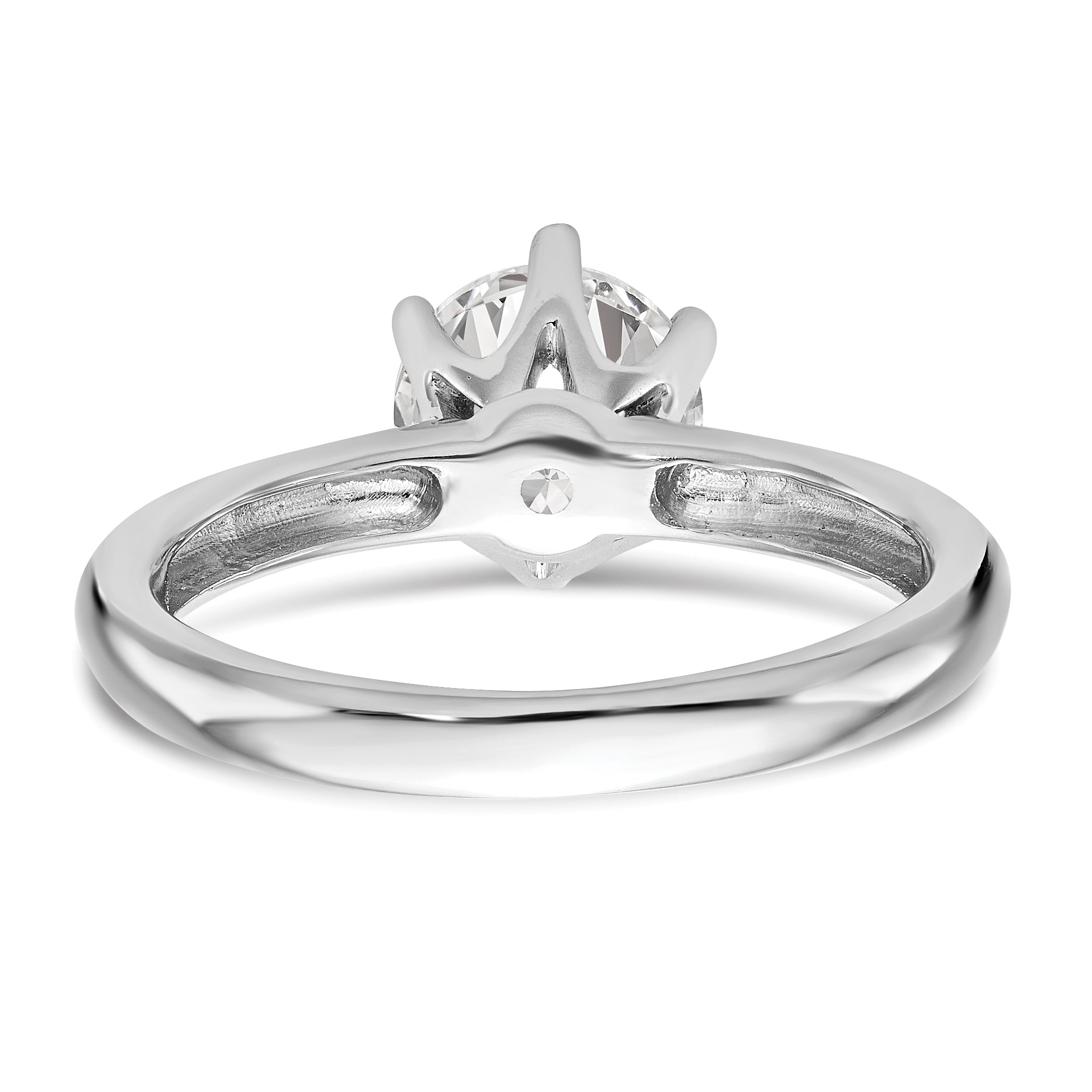 0.50ct. CZ Solid Real 14k White Gold Solitaire Engagement Ring