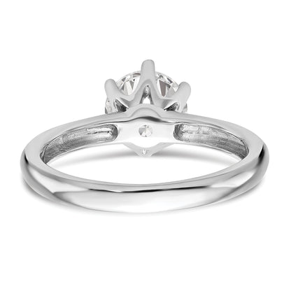 0.50ct. CZ Solid Real 14k White Gold Solitaire Engagement Ring