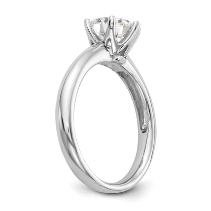 2.00ct. CZ Solid Real 14k White Gold Solitaire Engagement Ring