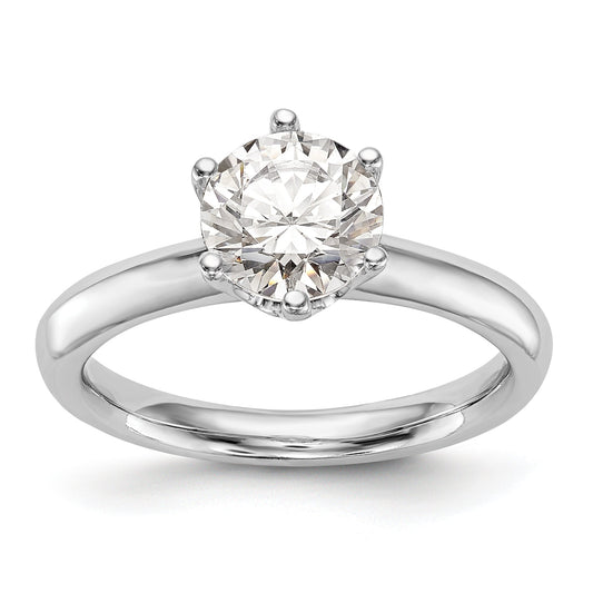 0.25ct. CZ Solid Real 14k White Gold Solitaire Engagement Ring