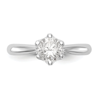 1.25ct. CZ Solid Real 14k White Gold Solitaire Engagement Ring