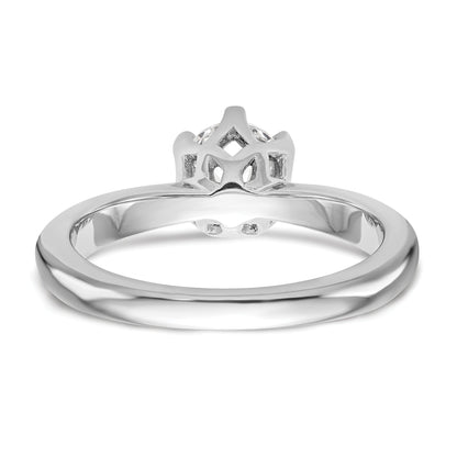 1.50ct. CZ Solid Real 14k White Gold Solitaire Engagement Ring