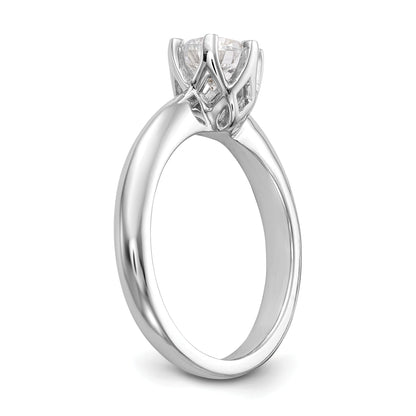 0.75ct. CZ Solid Real 14k White Gold Solitaire Engagement Ring