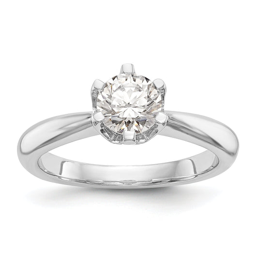 1.50ct. CZ Solid Real 14k White Gold Solitaire Engagement Ring
