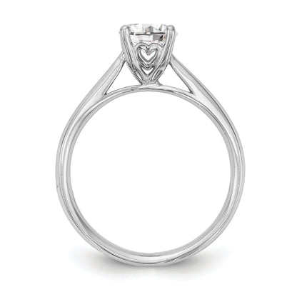 1.50ct. CZ Solid Real 14k White Gold Solitaire Engagement Ring