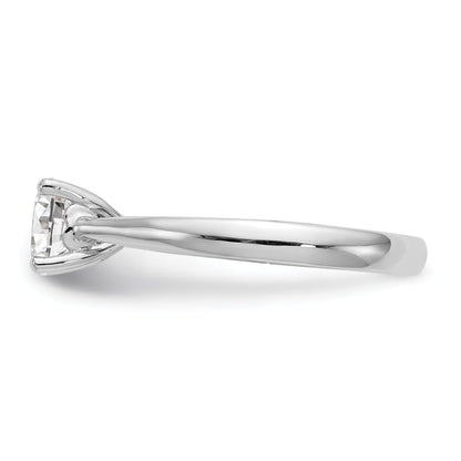 2.00ct. CZ Solid Real 14k White Gold Solitaire Engagement Ring