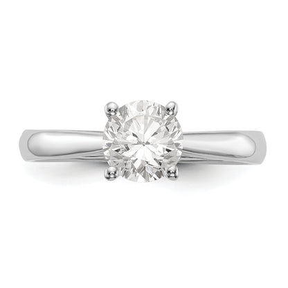 1.25ct. CZ Solid Real 14k White Gold Solitaire Engagement Ring