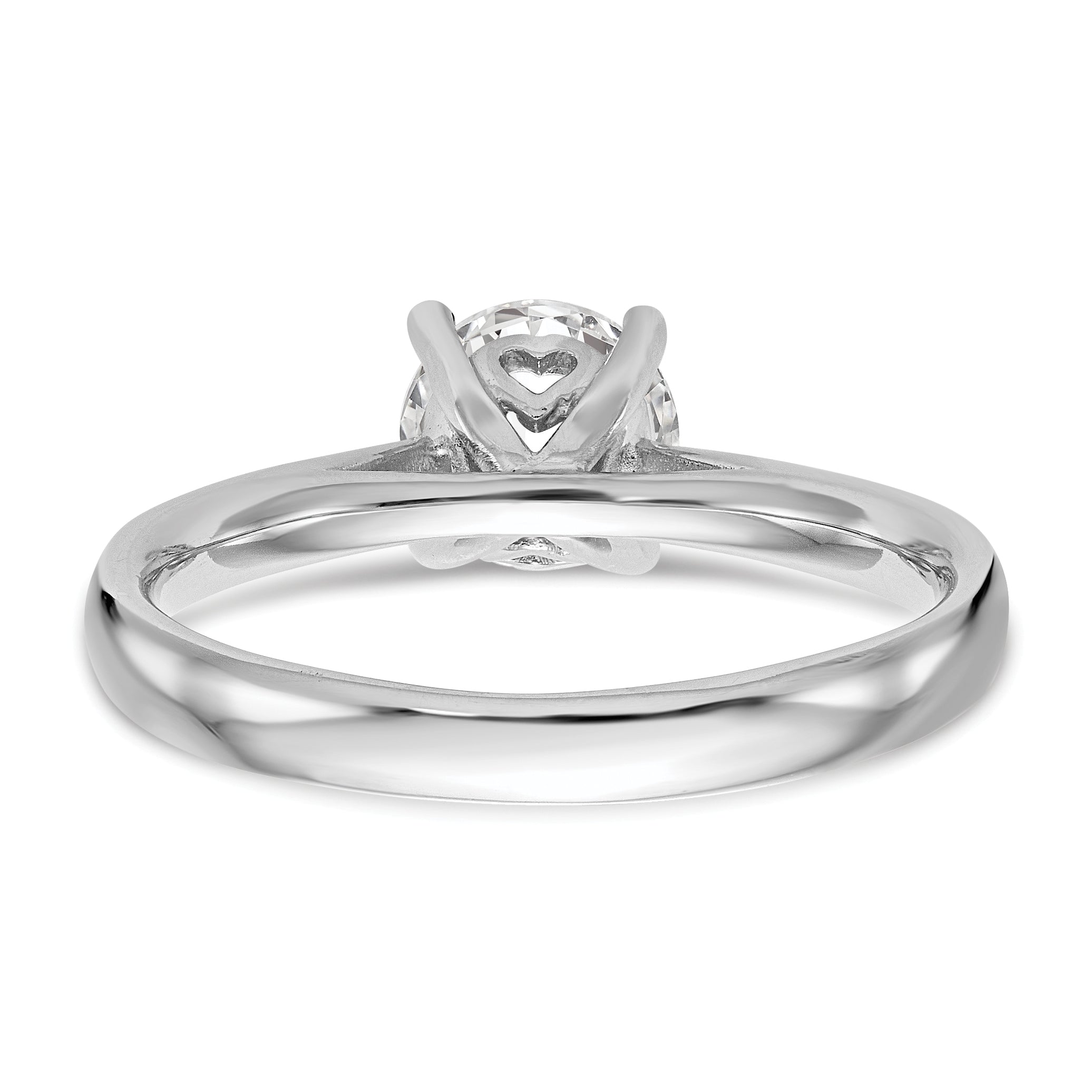 0.50ct. CZ Solid Real 14k White Gold Solitaire Engagement Ring