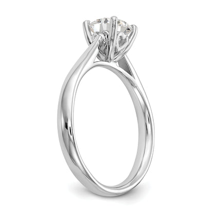 1.25ct. CZ Solid Real 14k White Gold Solitaire Engagement Ring
