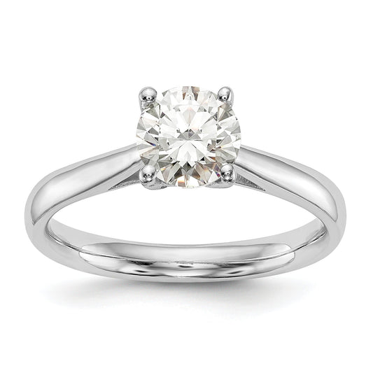 0.50ct. CZ Solid Real 14k White Gold Solitaire Engagement Ring