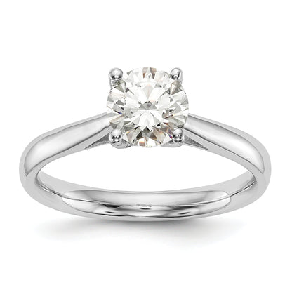 0.75ct. CZ Solid Real 14k White Gold Solitaire Engagement Ring