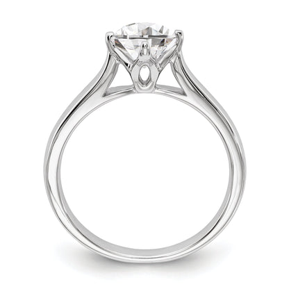 1.25ct. CZ Solid Real 14K White Gold Round Solitaire Engagement Ring Engagement Polished