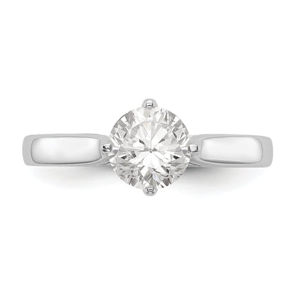 1.50ct. CZ Solid Real 14K White Gold Round Solitaire Engagement Ring Engagement Polished