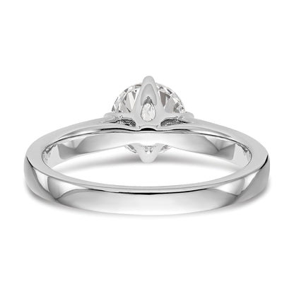 0.75ct. CZ Solid Real 14K White Gold Round Solitaire Engagement Ring Engagement Polished