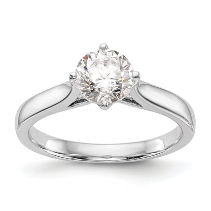 1.50ct. CZ Solid Real 14K White Gold Round Solitaire Engagement Ring Engagement Polished