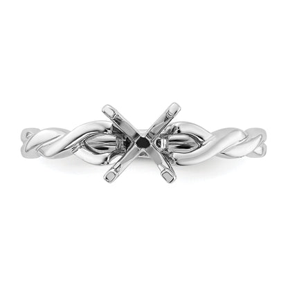 0.50ct. CZ Solid Real 14k White Gold Solitaire Engagement Ring