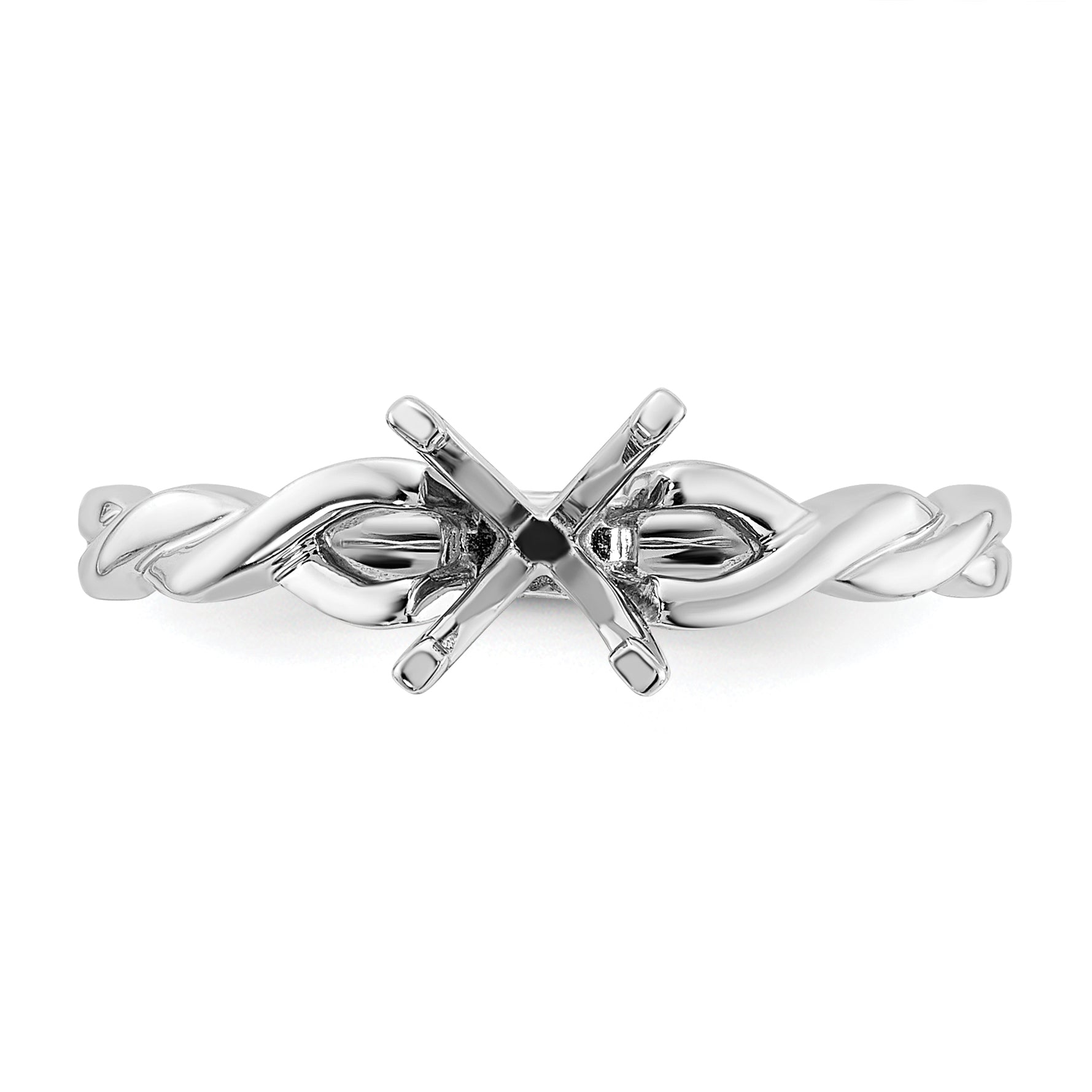 1.00ct. CZ Solid Real 14k White Gold Solitaire Engagement Ring