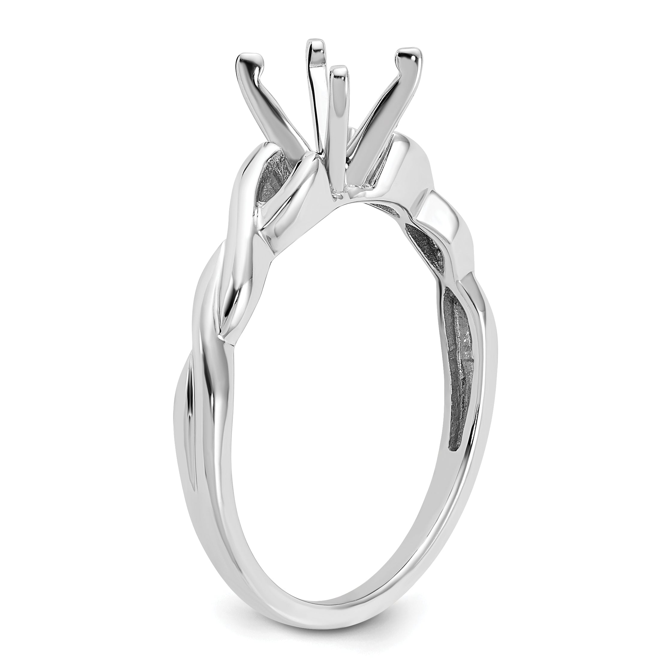 1.00ct. CZ Solid Real 14k White Gold Solitaire Engagement Ring