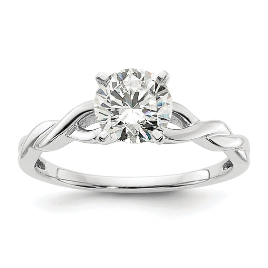 1.25ct. CZ Solid Real 14k White Gold Solitaire Engagement Ring