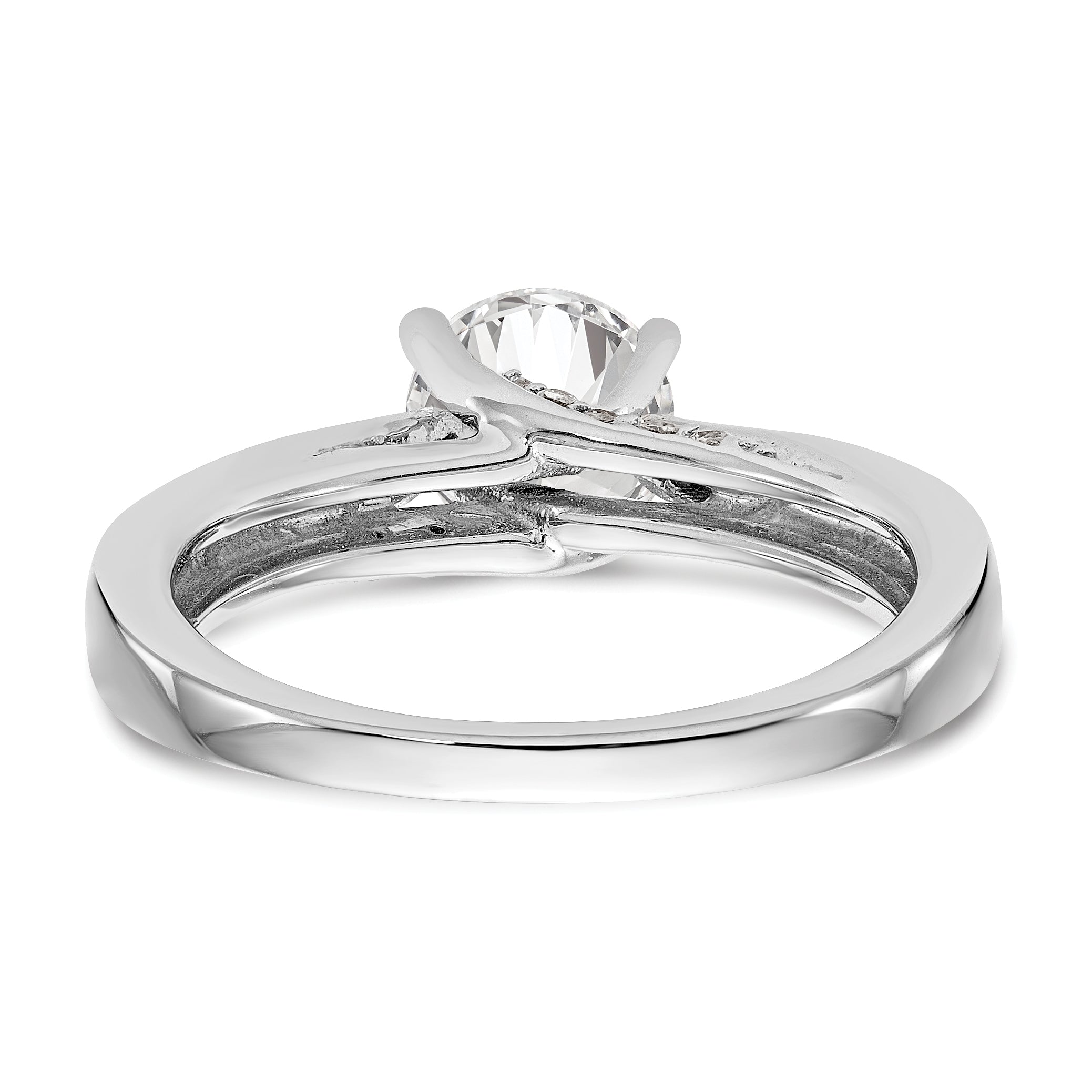 1.00ct. CZ Solid Real 14K White Gold Round Solitaire Engagement Ring Engagement Ring