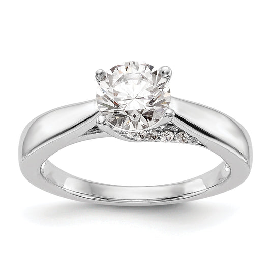 0.50ct. CZ Solid Real 14K White Gold Round Solitaire Engagement Ring Engagement Ring