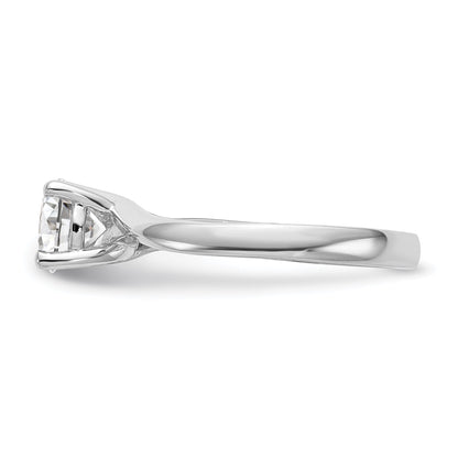 2.00ct. CZ Solid Real 14K White Gold Round Solitaire Engagement Ring Engagement Polished
