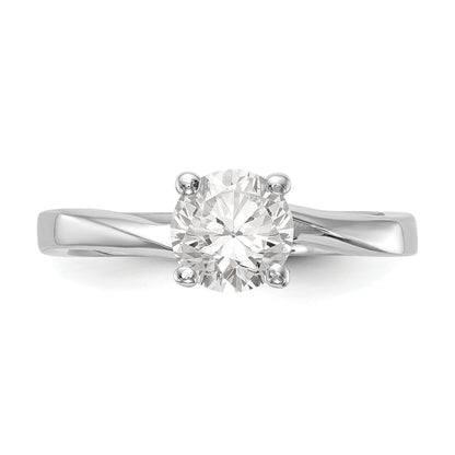 2.00ct. CZ Solid Real 14K White Gold Round Solitaire Engagement Ring Engagement Polished