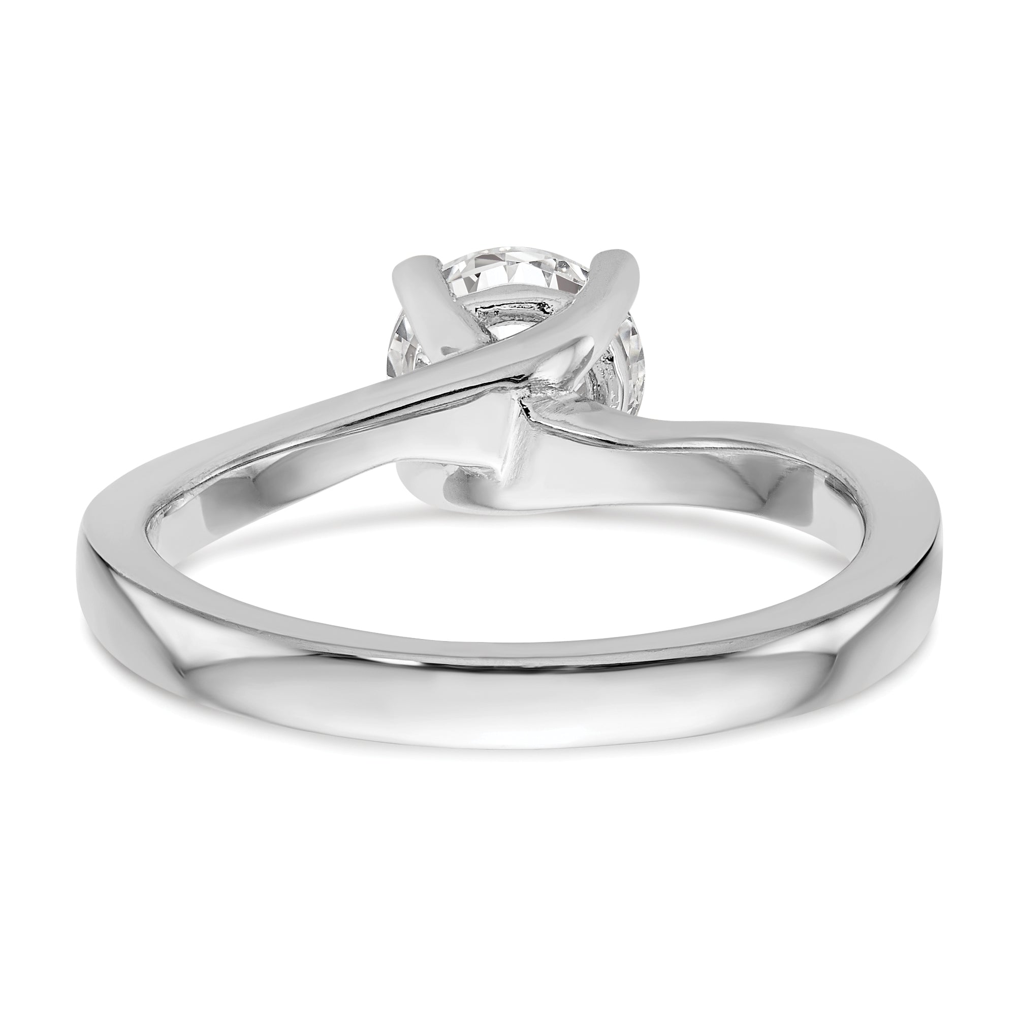 1.50ct. CZ Solid Real 14K White Gold Round Solitaire Engagement Ring Engagement Polished