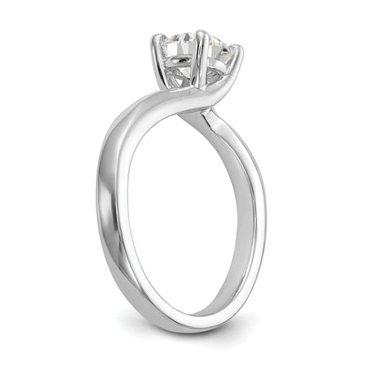 0.33ct. CZ Solid Real 14K White Gold Round Solitaire Engagement Ring Engagement Polished