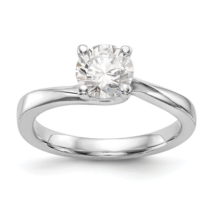 2.00ct. CZ Solid Real 14K White Gold Round Solitaire Engagement Ring Engagement Polished