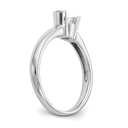 0.25ct. CZ Solid Real 14K White Gold Round Bezel Solitaire Engagement Ring