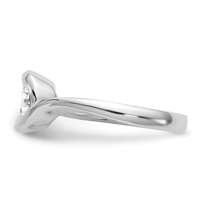 1.50ct. CZ Solid Real 14K White Gold Round Bezel Set Solitaire Engagement Ring Engagement Polished