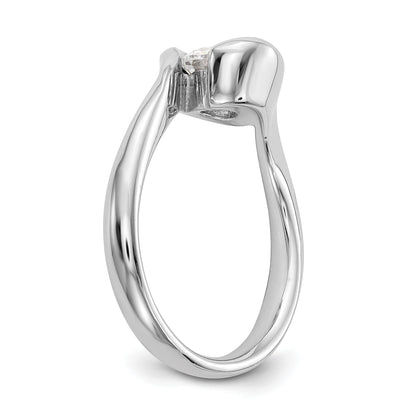 2.00ct. CZ Solid Real 14K White Gold Round Bezel Set Solitaire Engagement Ring Engagement Polished