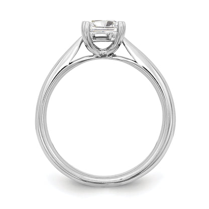 0.33ct. CZ Solid Real 14k White Gold Square Solitaire Engagement Ring
